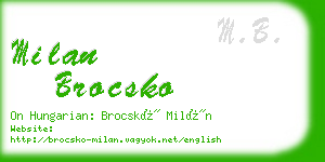 milan brocsko business card